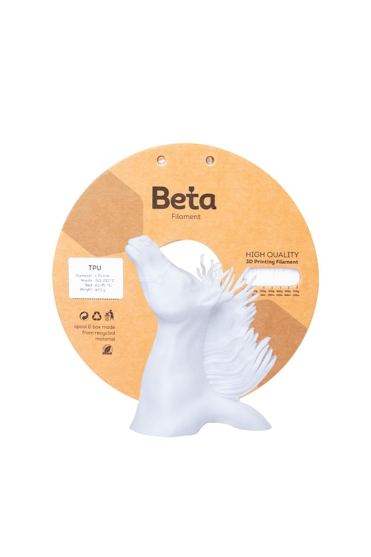 Beta TPU 95A Filament White