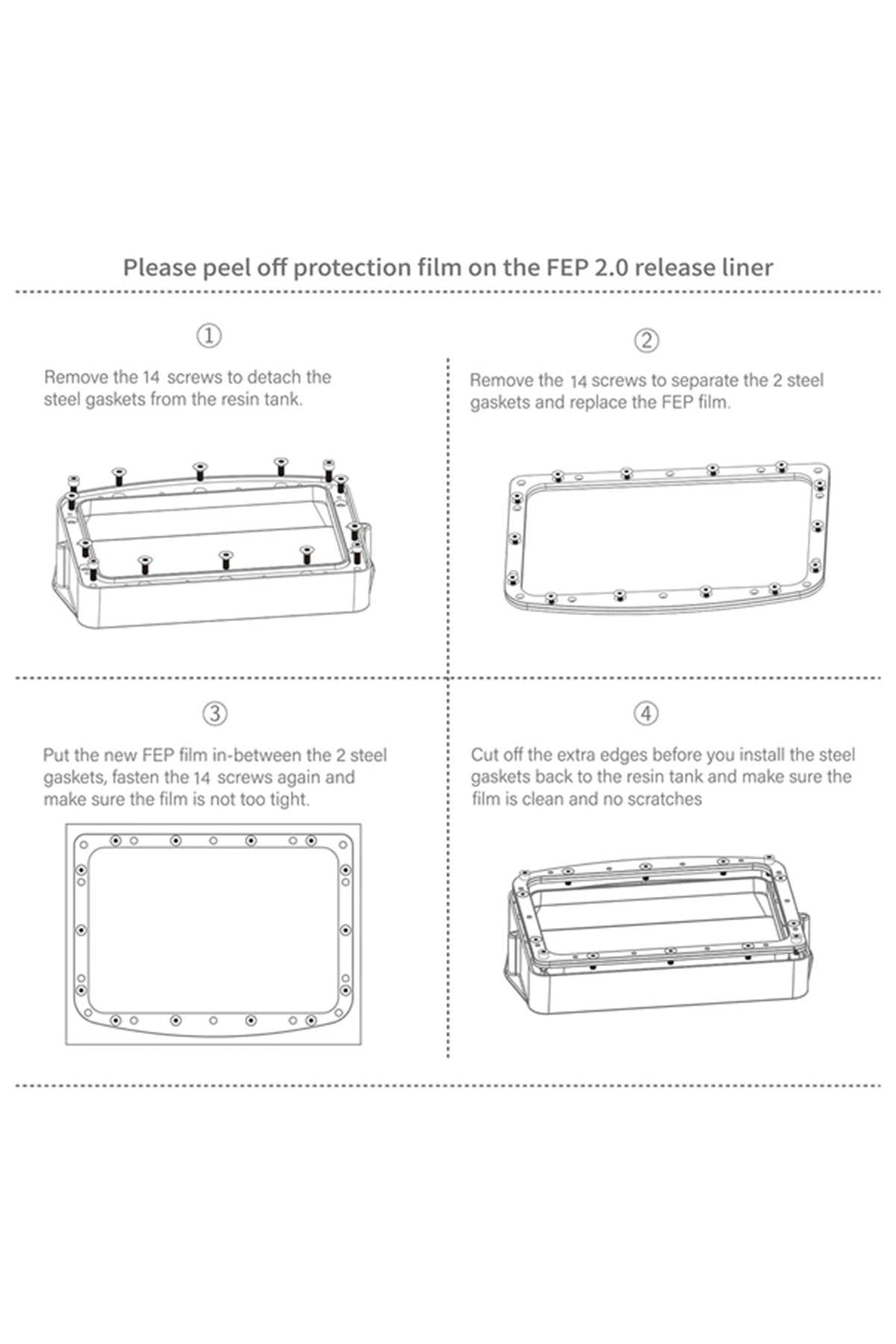 ELEGOO PFA Film  2.0 5 Adet - Mars 3 /3Pro 