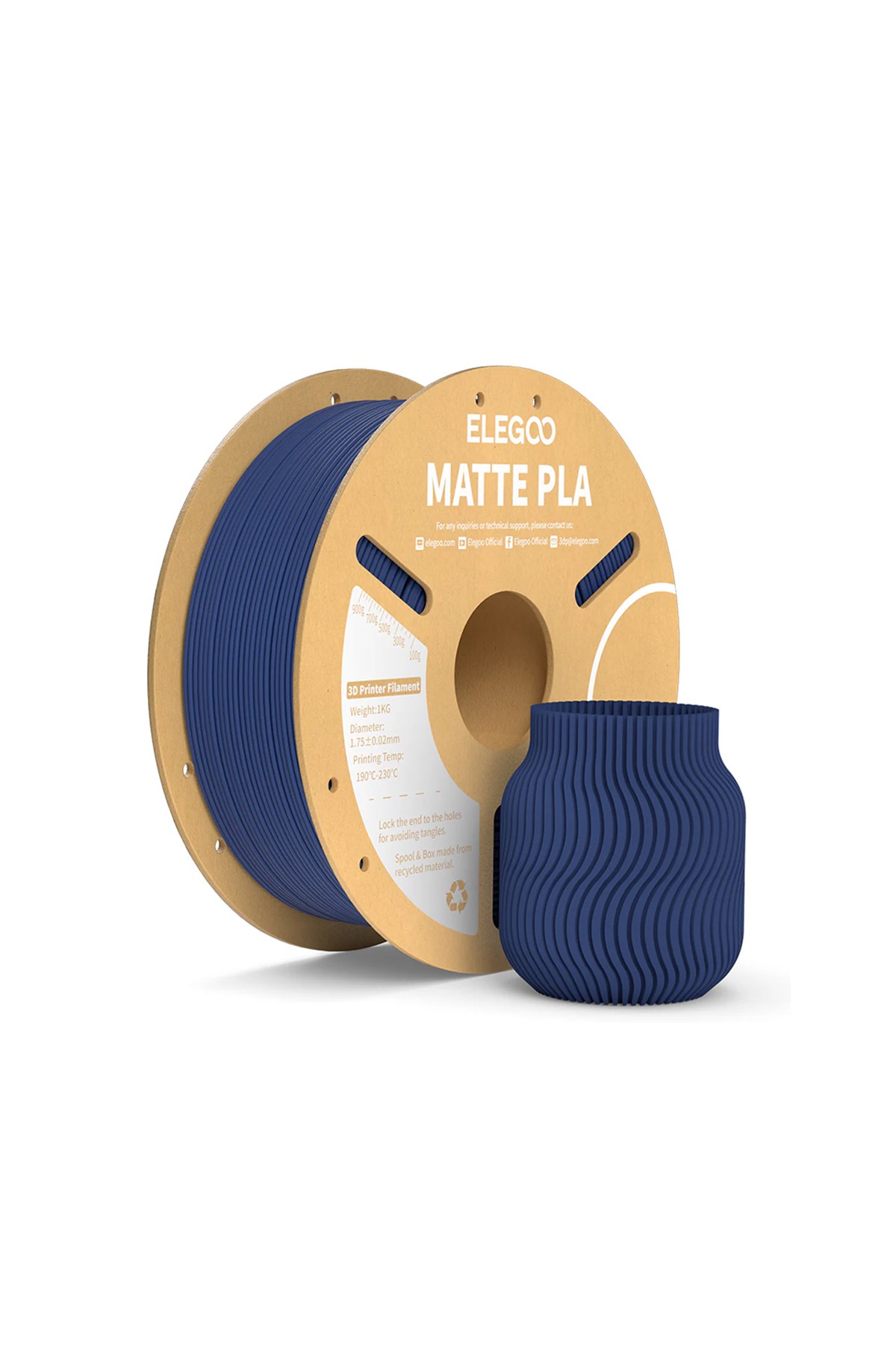 ELEGOO PLA Matte Filament Navy Blue