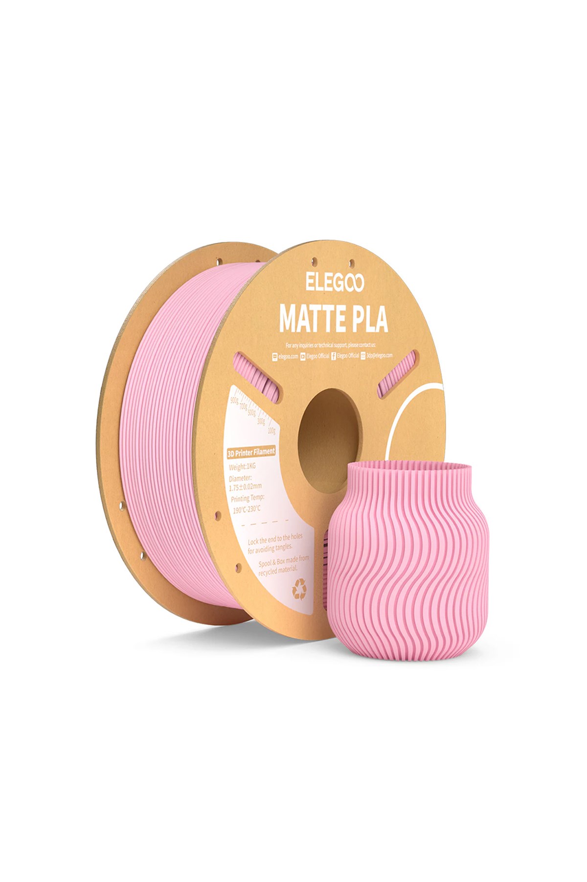 ELEGOO PLA Matte Filament Sakura Pink
