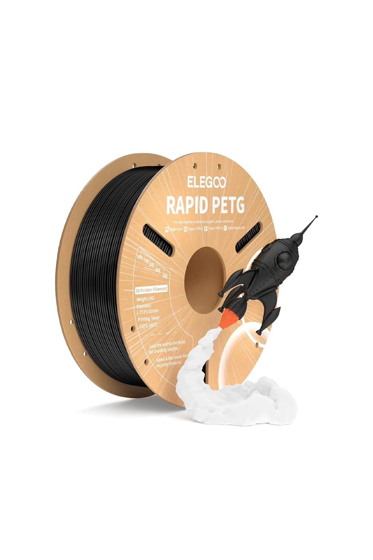 ELEGOO Rapid PETG Filament Black