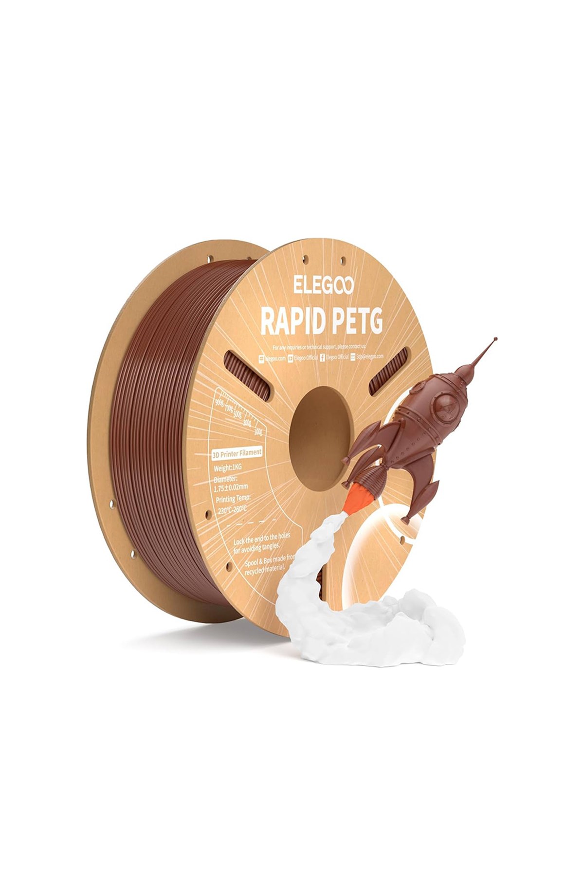 ELEGOO Rapid PETG Filament Brown