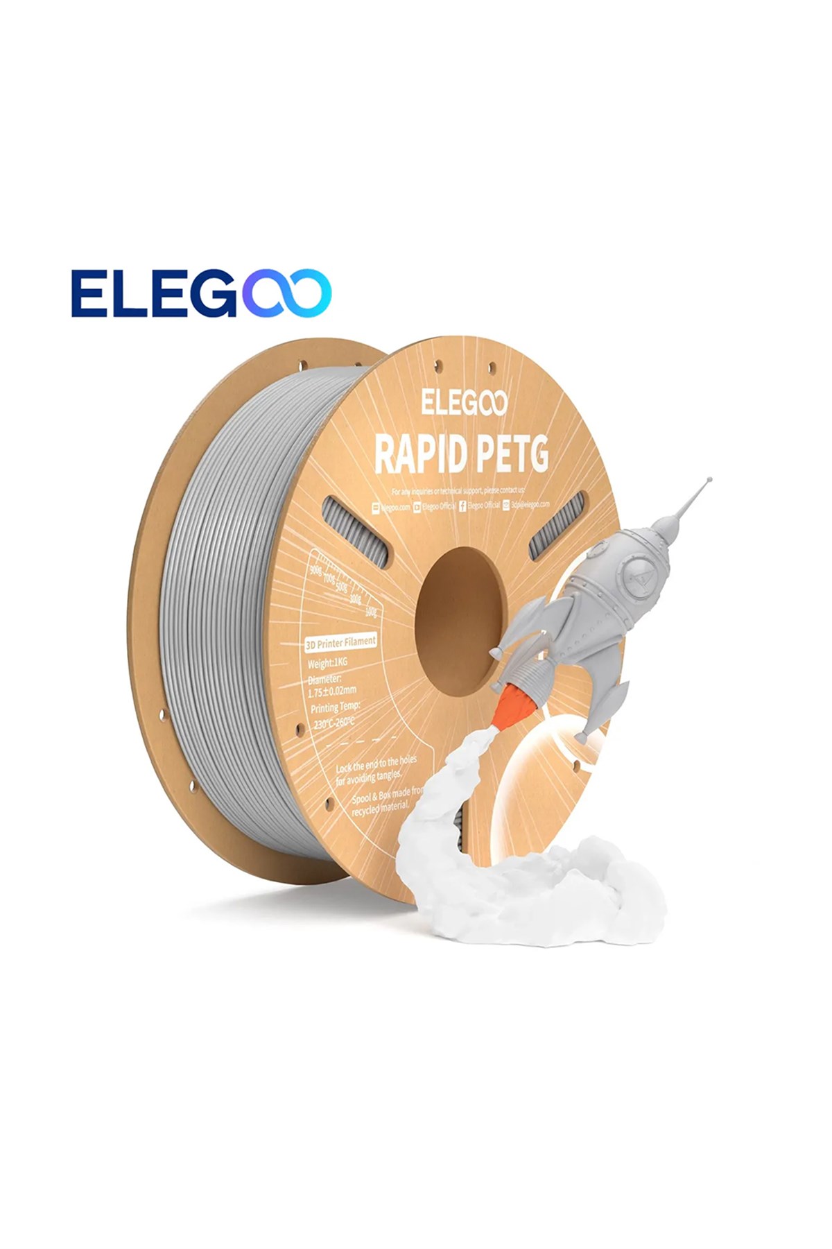 ELEGOO Rapid PETG Filament Grey