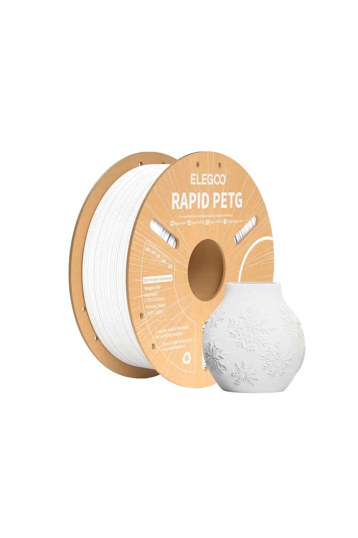 ELEGOO Rapid PETG Filament White