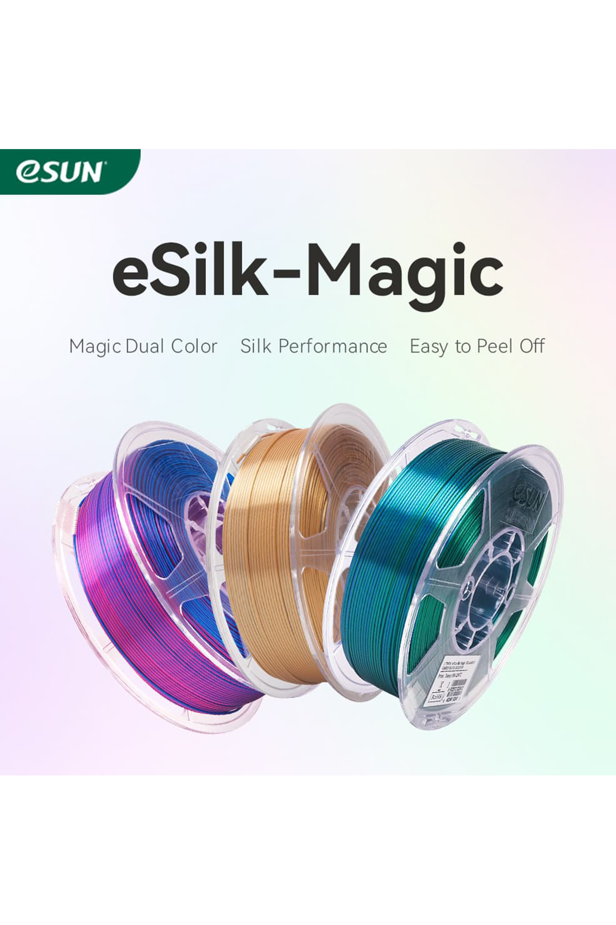 Esun PLA-Silk Magic Filament Red-Blue