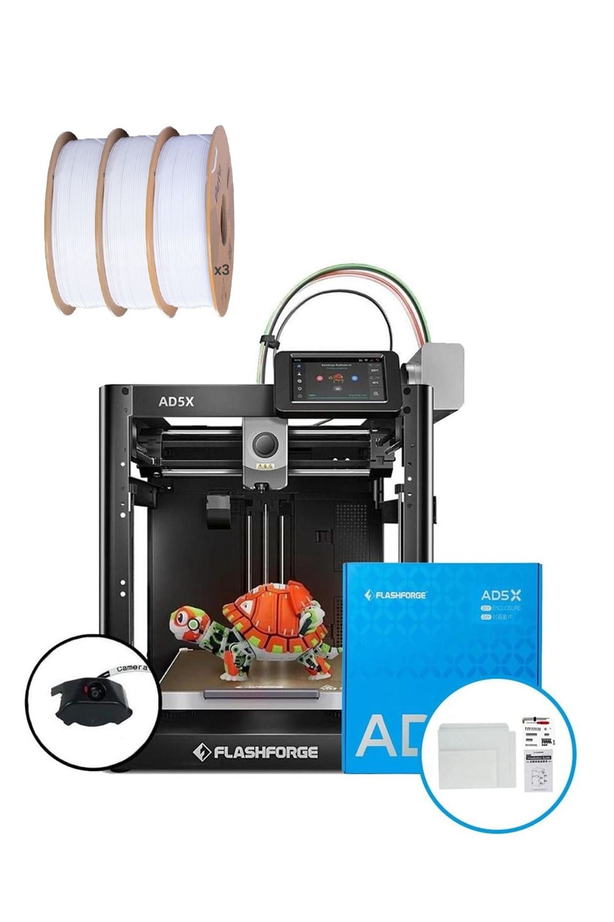 FLASHFORGE Adventurer 5X & Enclosed Kit Bundle (Kamera Hediyeli)