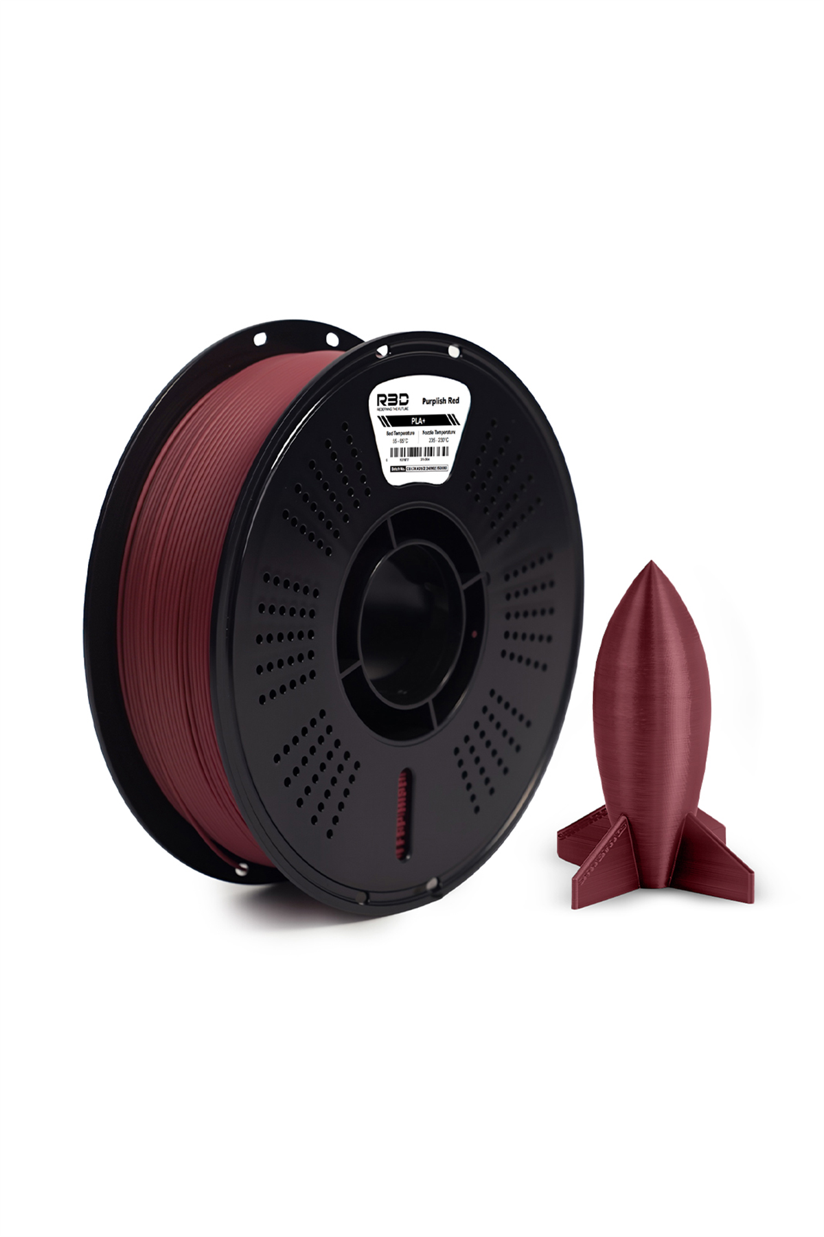 R3D PLA+ Filament Purplish Red