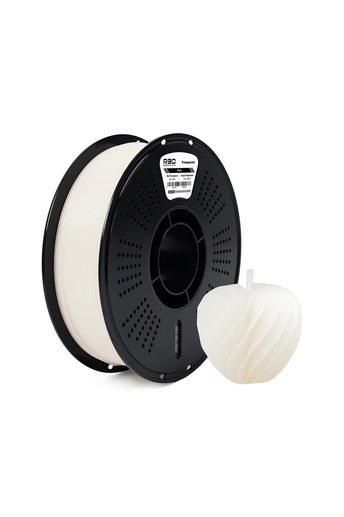R3D PLA+ Filament Transparent