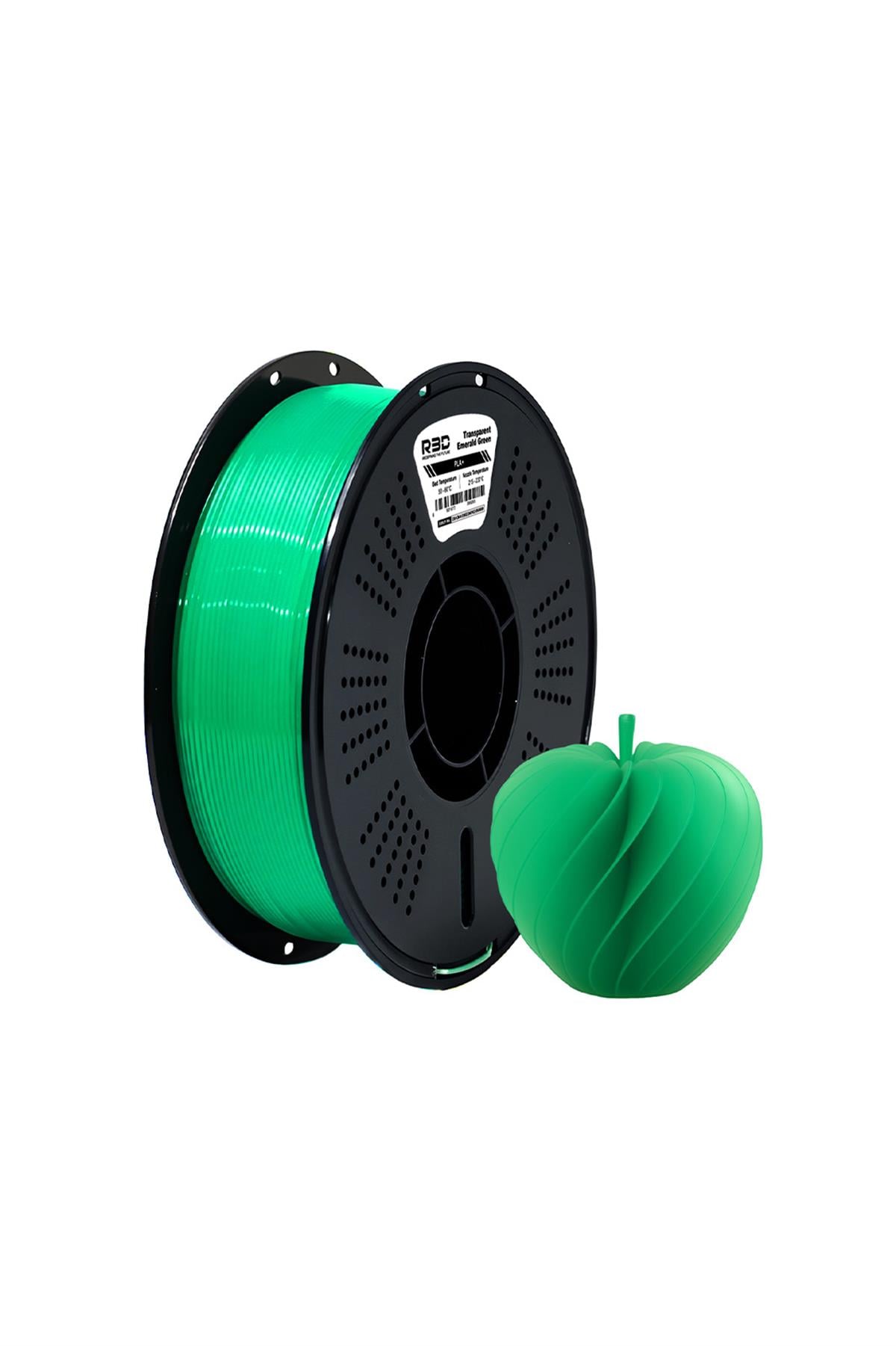 R3D PLA+ Filament Transparent Emerald Green