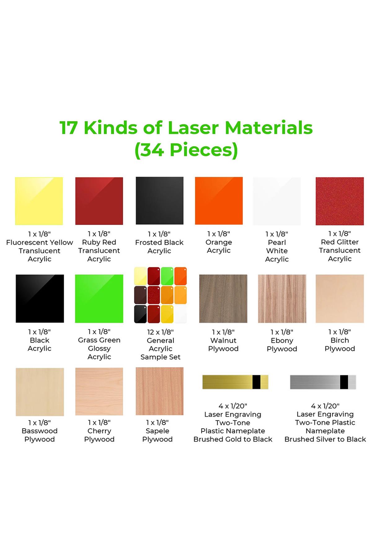 xTool S1 Laser Material Kit