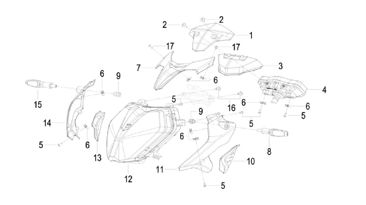 ÖN FAR PANELİ SAĞ SİYAH (125-S)