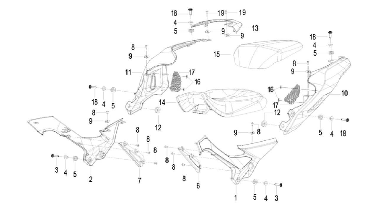 ARKA YAN PANEL SOL SİYAH (125-S)