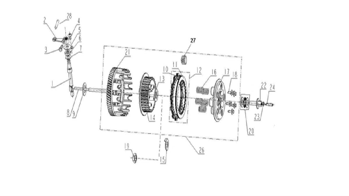 DEBRİYAJ GÖBEK MİLİ ( TİTANİK 150 )