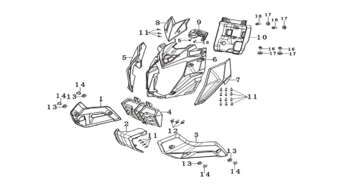 ÖN FAR PANELİ DEKORU TAKIM (RN180)