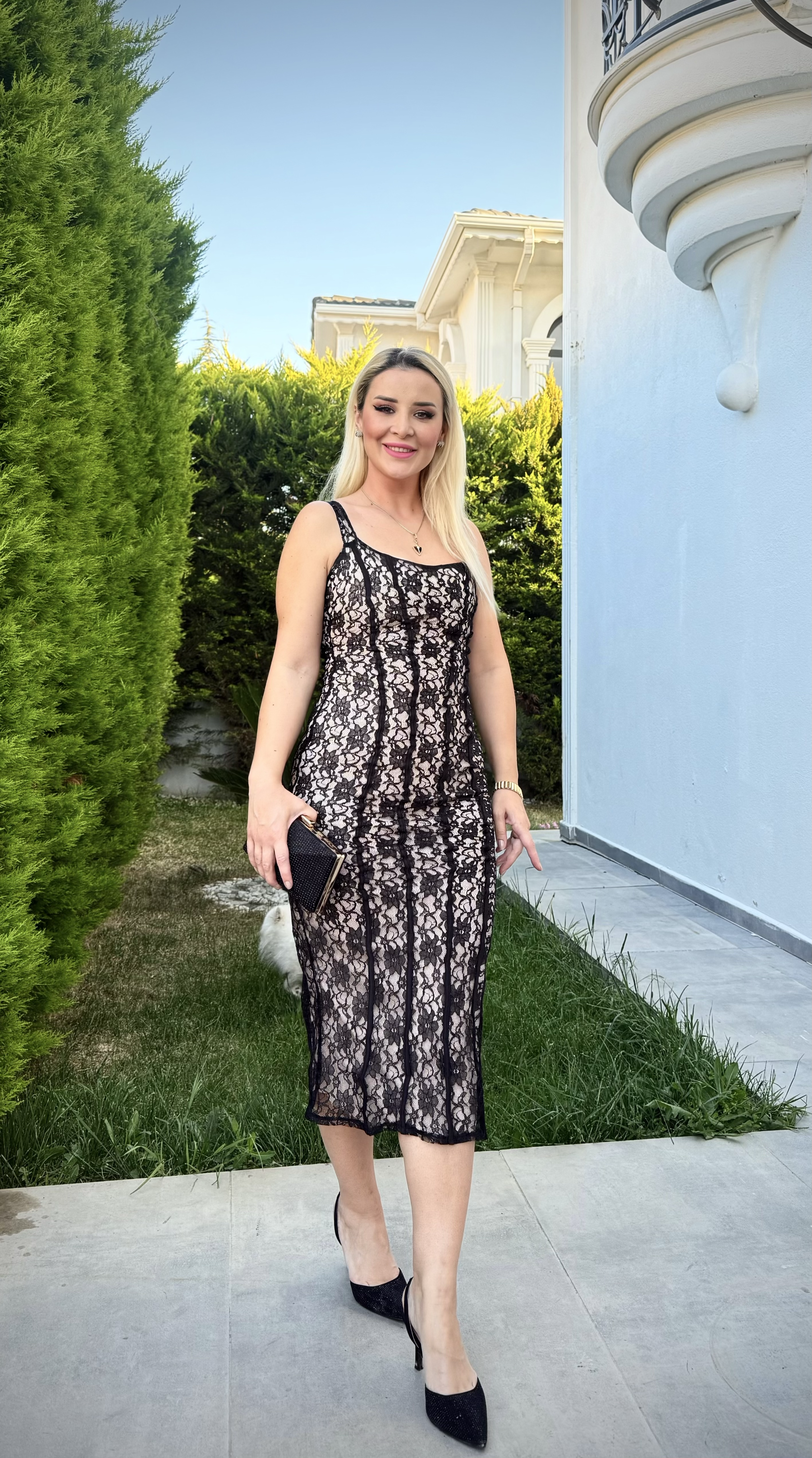 dantel işlemeli elbise 168
