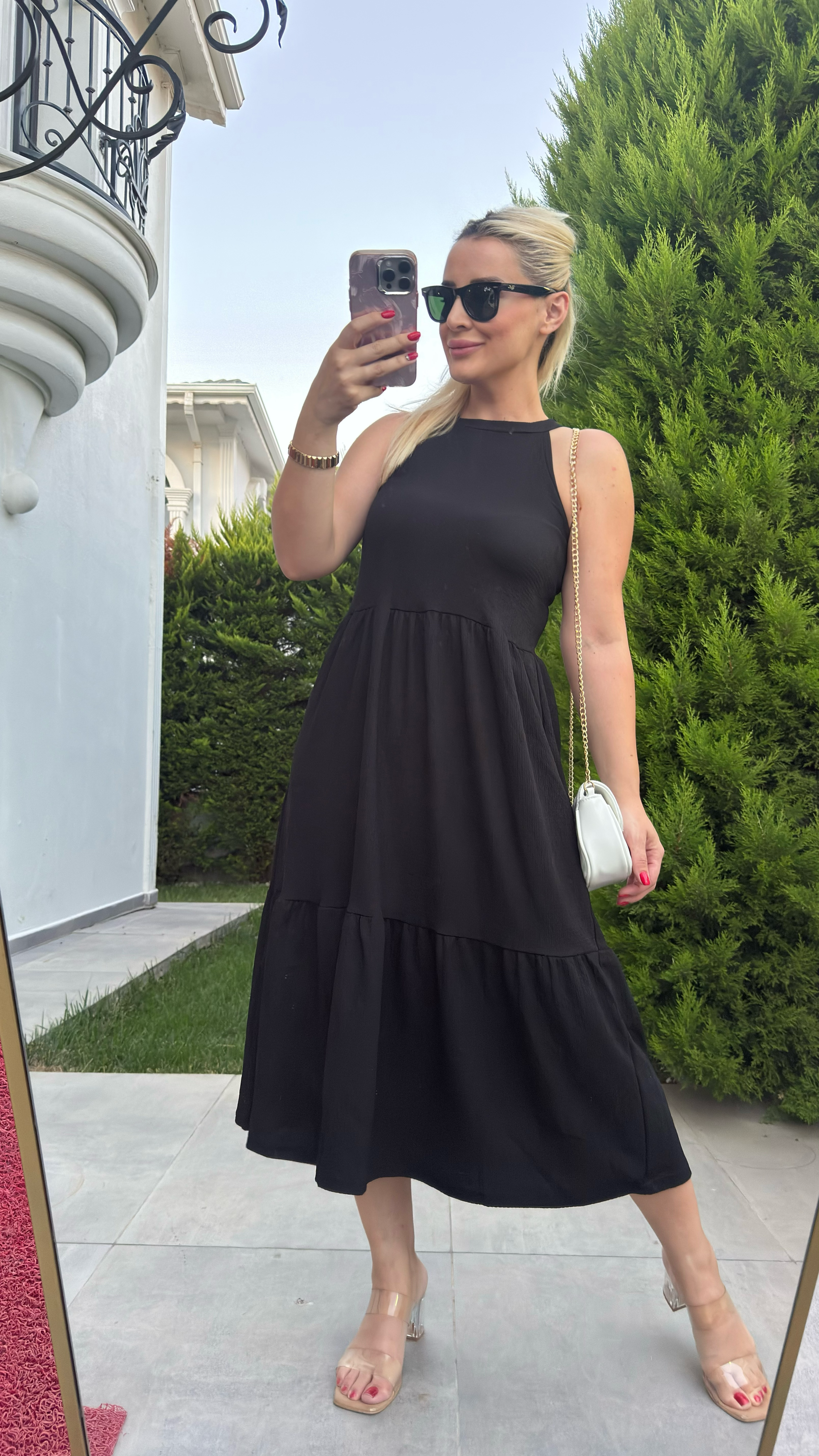 halter yaka siyah 185