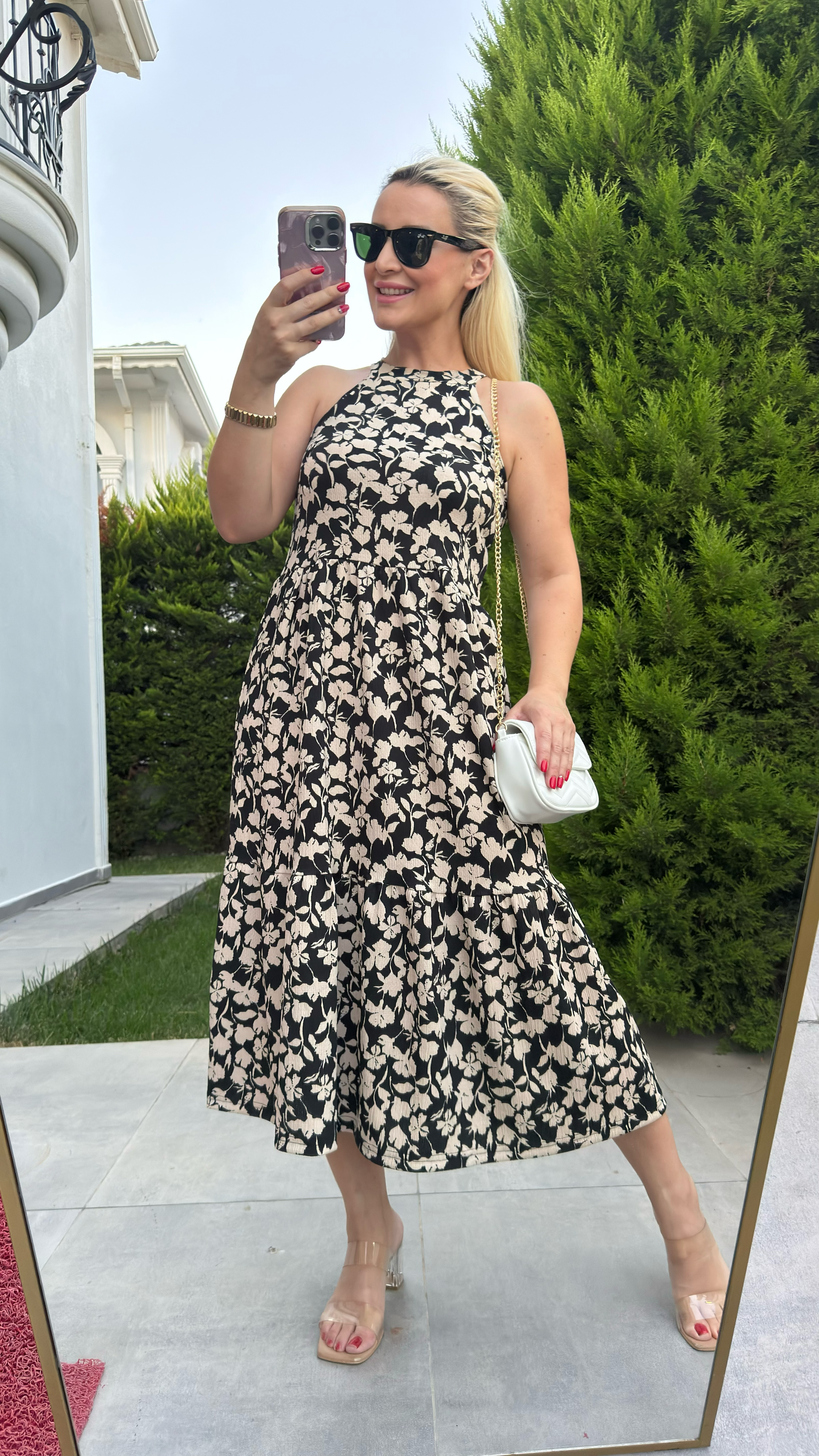 halter yaka vizon çiçekli 185