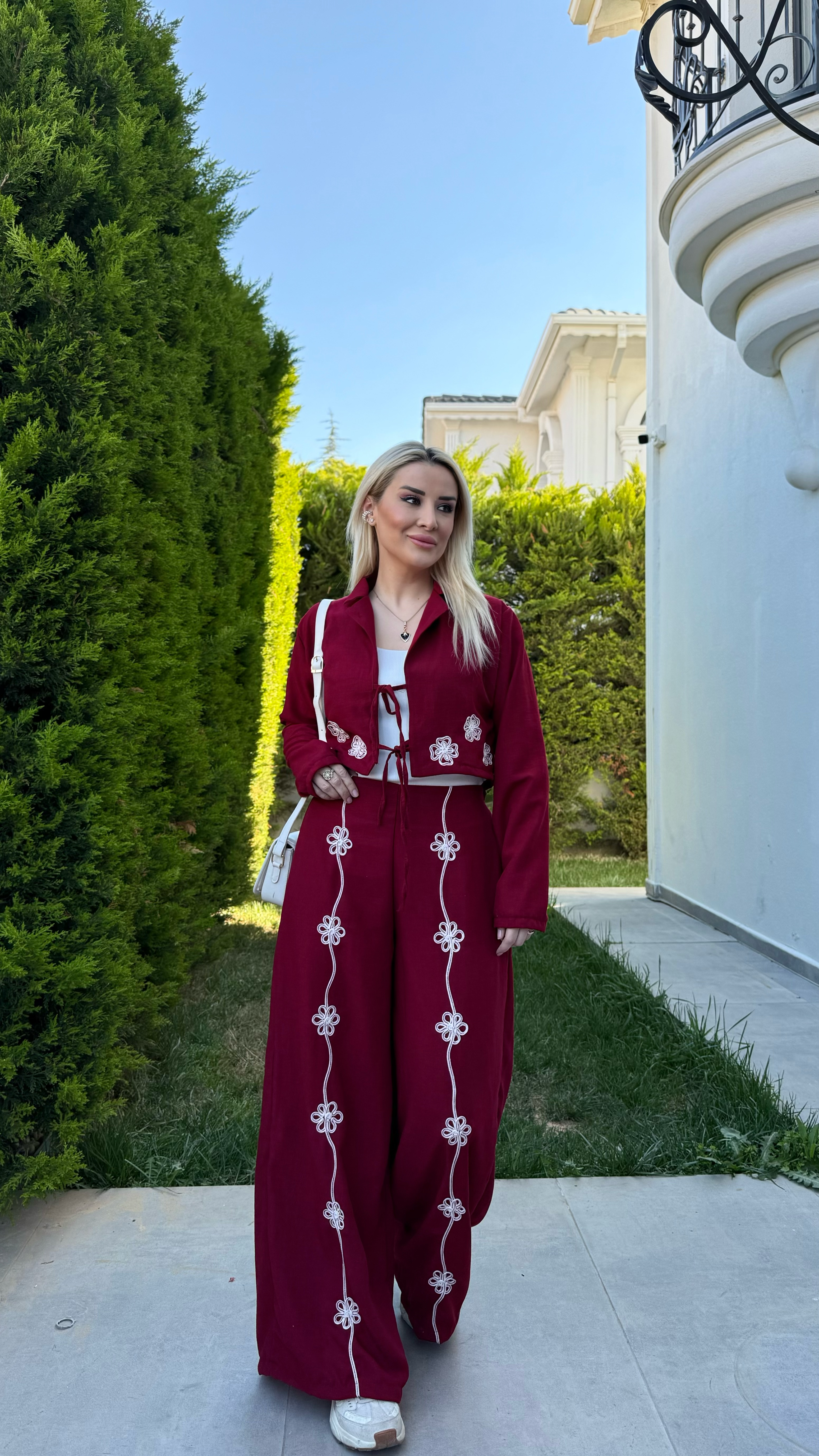 motifli takım bordo 150