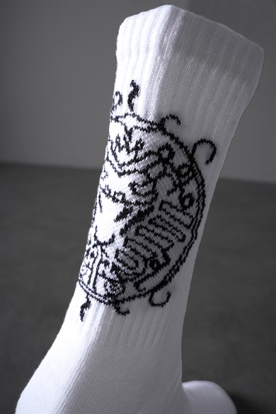 Beyaz Back Eye Çorap