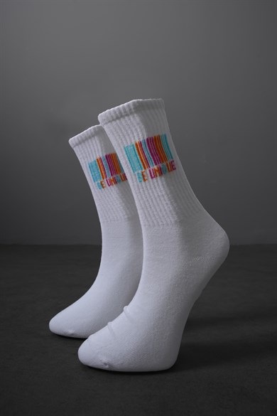 Beyaz BE UNİQUE Çorap