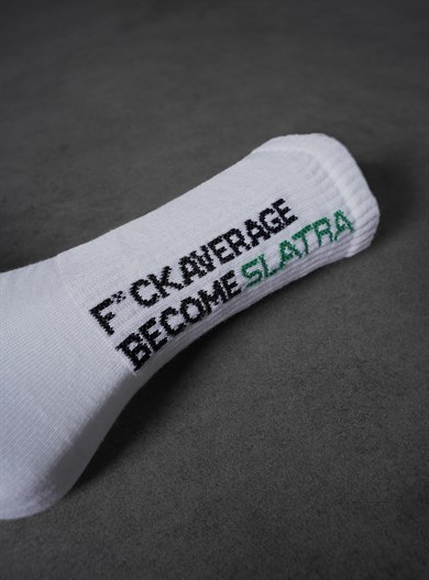 Beyaz F*ck Average Çorap