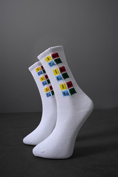 Beyaz İ AM CUTE Çorap