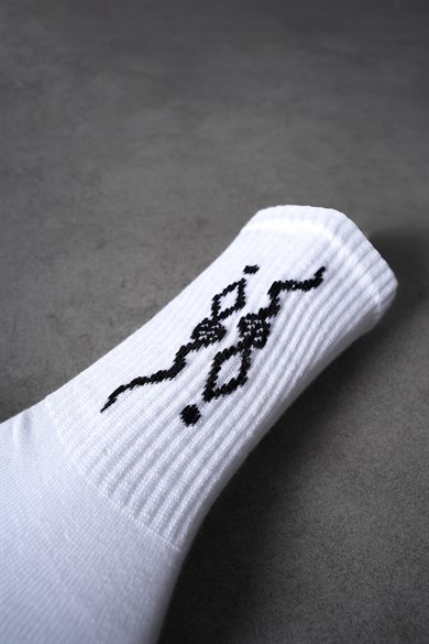 Beyaz Little Snake Çorap