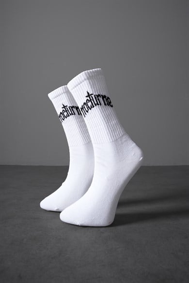 Beyaz Nocturne Çorap