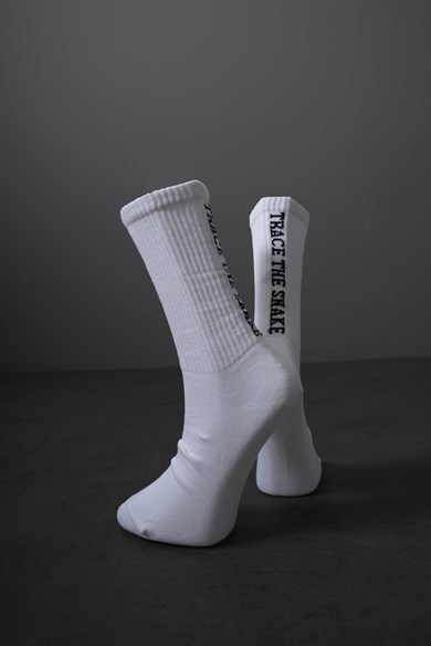 Beyaz Trace The Snake Çorap
