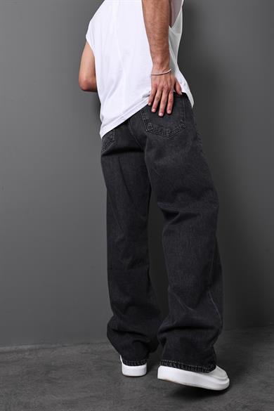Erkek Antrasit Pamuklu Baggy Pantolon