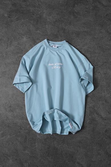 Erkek Bebe Mavisi Memory Lego Kabartma Baskılı Oversize Tshirt