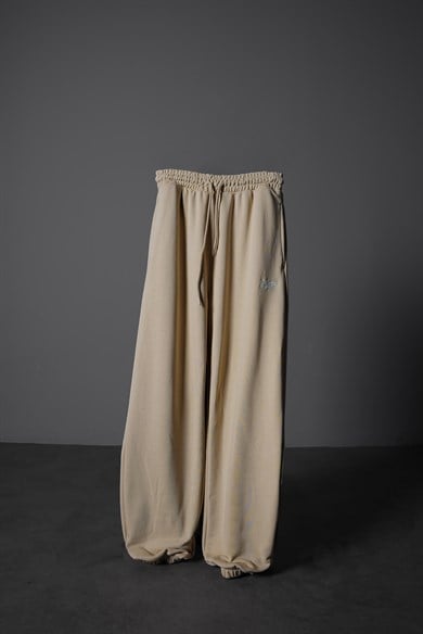 Erkek Bej Basic Jogger Eşofman