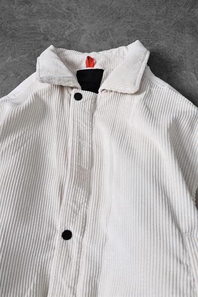 Erkek Bej Bomber Fermuarlı Astarlı Kadife Ceket