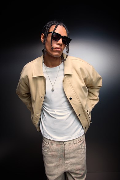 Erkek Bej Oversize Cepli Gabardin Ceket