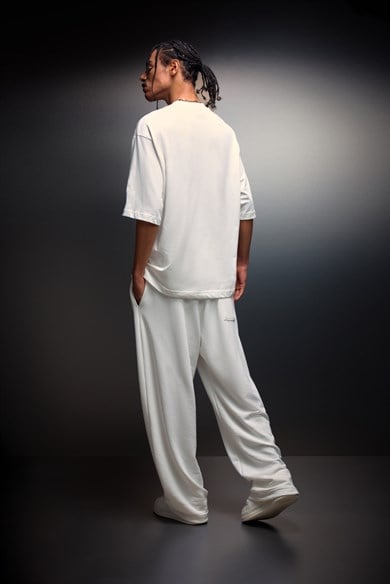 Erkek Beyaz Oversize Basic Tshirt