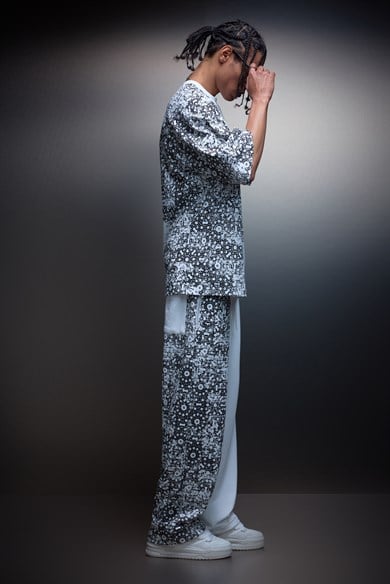 Erkek Beyaz Side Effect Baggy Eşofman