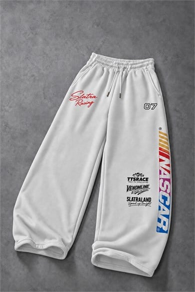 Erkek Beyaz Venomline Baggy Eşofman