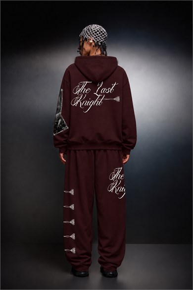 Erkek Bordo Knight Baggy Eşofman