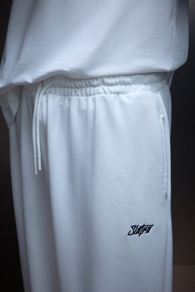 Erkek Ekru Basic Baggy Eşofman