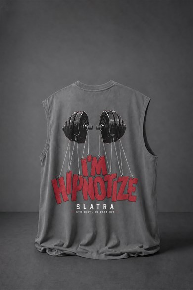 Erkek Füme Hipnotize Sıfır Kol Oversize Atlet