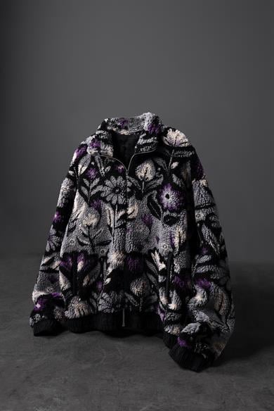 Erkek Garnili Full Zip Astarlı Oversize Peluş Sweatshirt