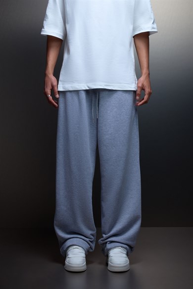 Erkek Gri Basic Baggy Eşofman