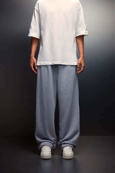 Erkek Gri Basic Baggy Eşofman