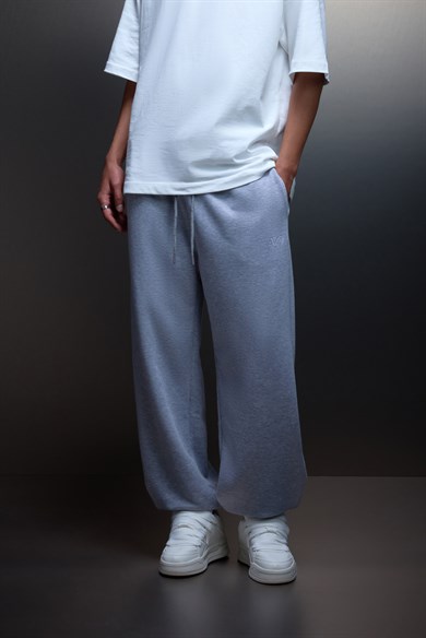 Erkek Gri Basic Jogger Eşofman