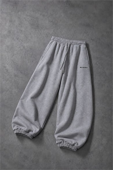 Erkek Gri Basic Jogger Eşofman