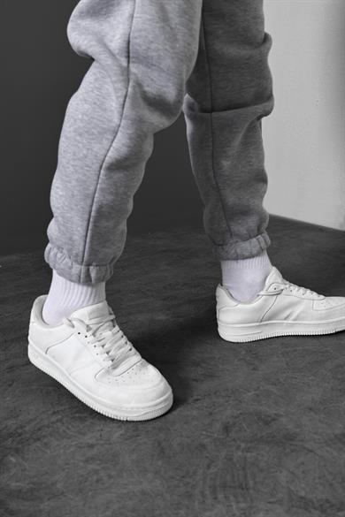 Erkek Gri Basic Paça Lastikli Eşofman