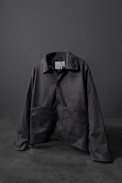 Erkek Gri Çift Cepli Astarlı Kaşe Ceket