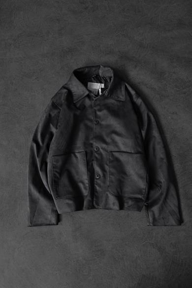 Erkek Gri Çift Cepli Astarlı Kaşe Ceket