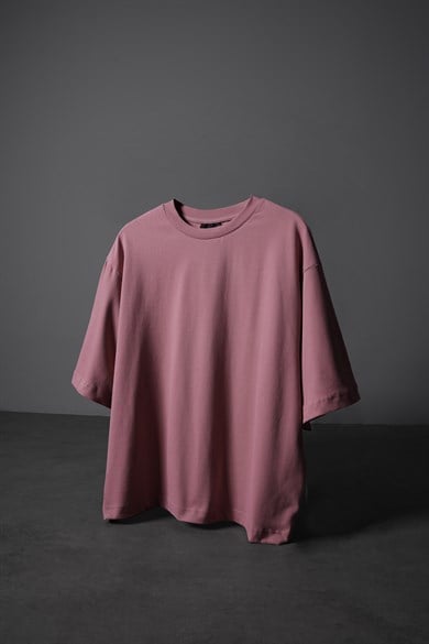 Erkek Gül Boxy Fit Basic Tshirt