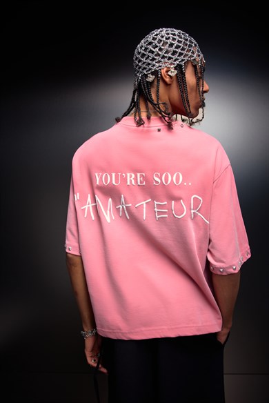 Erkek Gül Kurusu Amateur Spreyli Boxy Fit Tshirt